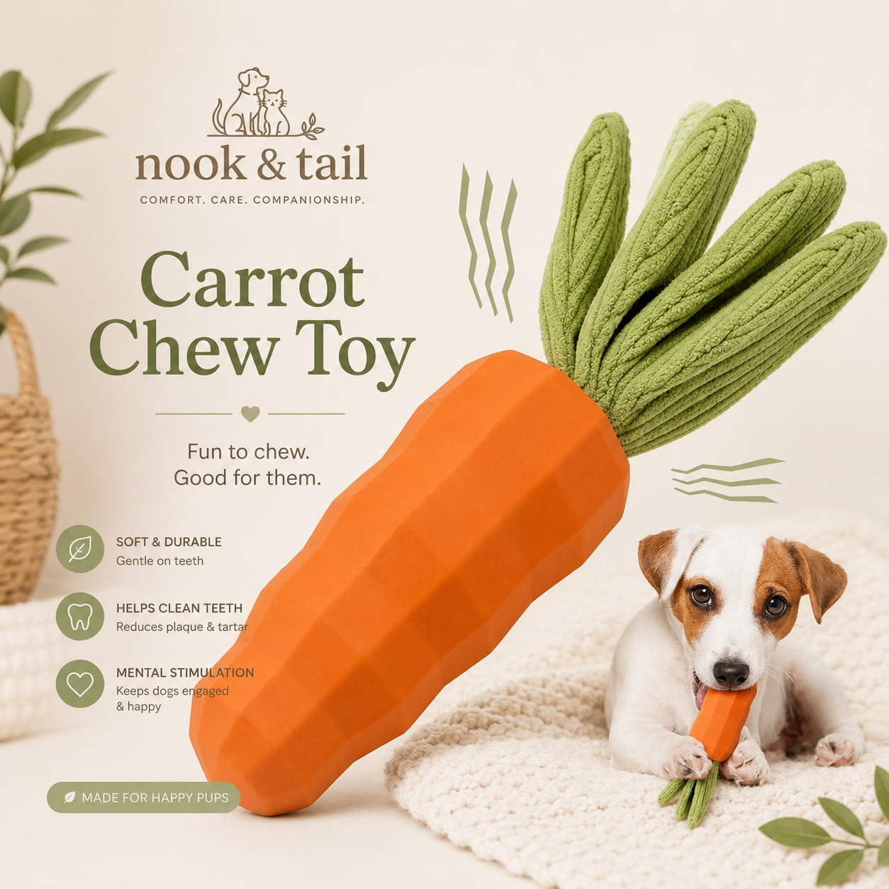 Harvest Carrot Chew Toy