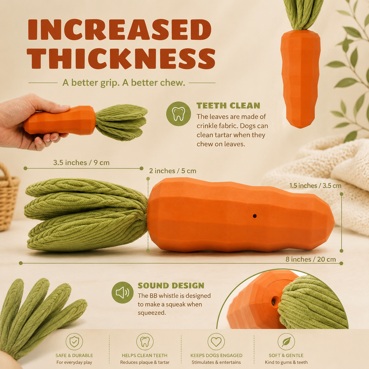 Harvest Carrot Chew Toy