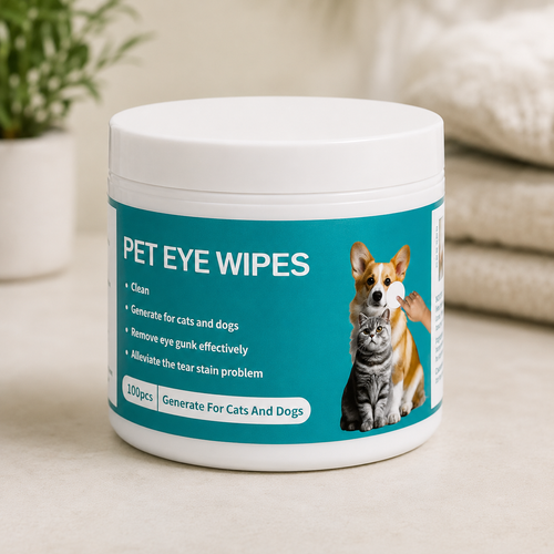 Dog Eye Wipes, Angel Eyes Tear Stain Remover for Dogs, Cat Dog Eye Wipes for Discharge and Crust, Coconut Oil Pet Cleaning Dog Grooming Deodorizing Wipes Wash Cleaner for Eyes, Wrinkle, Face-100Pcs