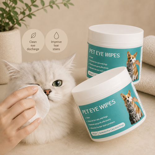 Dog Eye Wipes, Angel Eyes Tear Stain Remover for Dogs, Cat Dog Eye Wipes for Discharge and Crust, Coconut Oil Pet Cleaning Dog Grooming Deodorizing Wipes Wash Cleaner for Eyes, Wrinkle, Face-100Pcs