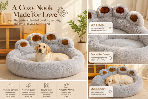 Pet Dog Sofa Beds for Small Dogs Winter Warm Accessories Large Dog Bed Mat Pets Kennel Plush Medium Basket Puppy Cats Supplies