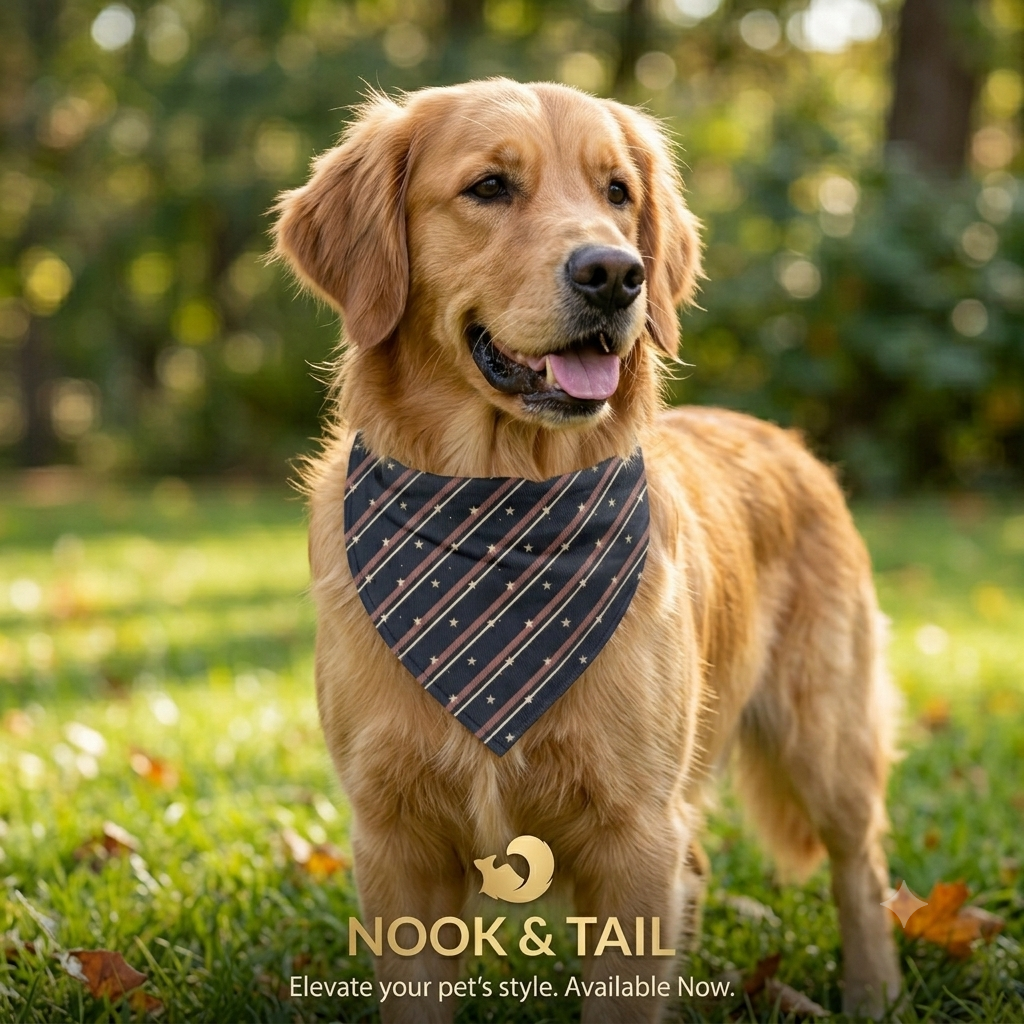 Navy Stars & Stripes - Clip on Bandana
